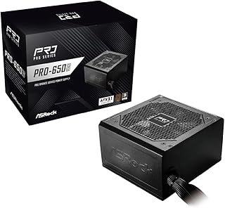 ASRock PRO スタンダードモデル PC電源ユニット 650W 80PLUS Bronze ATX 3.1 直結式ケーブル PRO-650B