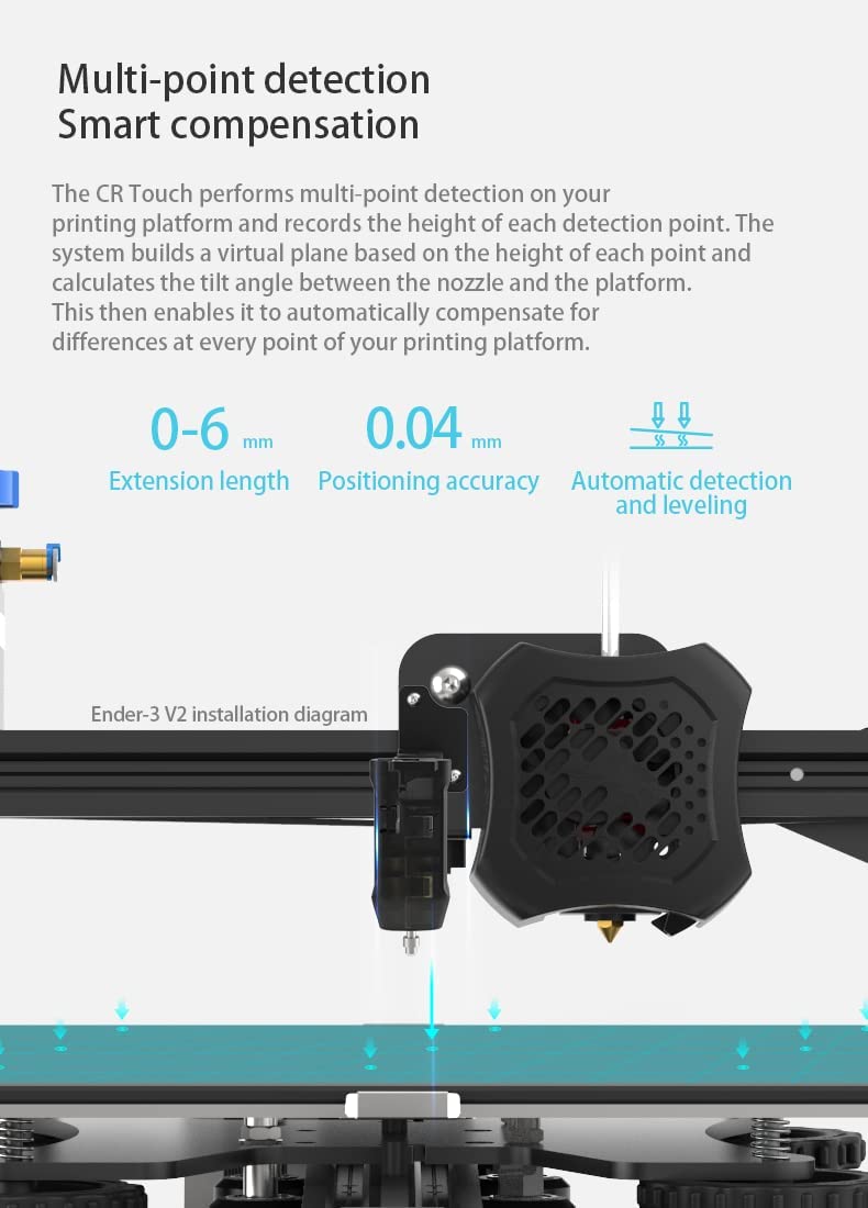 Creality Ender 3 / Pro / V2 Plug and Play LCD Color Touch Screen + CR Touch + 4.2.7 32Bit Silent Board + Runout Sensor + F1RST LAYER Open-Source Community Firmware - E3 Max / 5 Compatible
