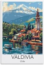 151WALL VALDIVIA Travel Poster Canvas Wall Art Print Home Room Decor Poster Picture 08x12inch(20x30cm)