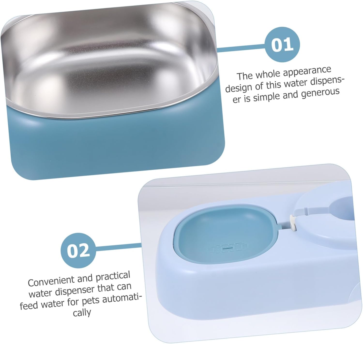 BESPORTBLE Pet Drinking Fountain for Cats Dogs Automatic Water Feeder Abs Portable Easy to Clean