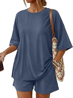 Trendy Queen 2 Piece Summer Set Oversized Top & Loose Fit Shorts with Pockets