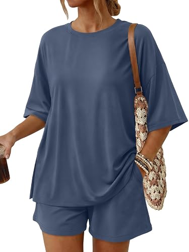 Trendy Queen 2 Piece Summer Set Oversized Top & Loose