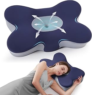Cervical Neck Pillow for Pain Relief, Cooling Excellent Support Side Sleeper Pillow for Adults, Ergonomic Memory Foam Pillows for Sleeping, Contour Neck Pillow for Side Back Stomach Sleepers