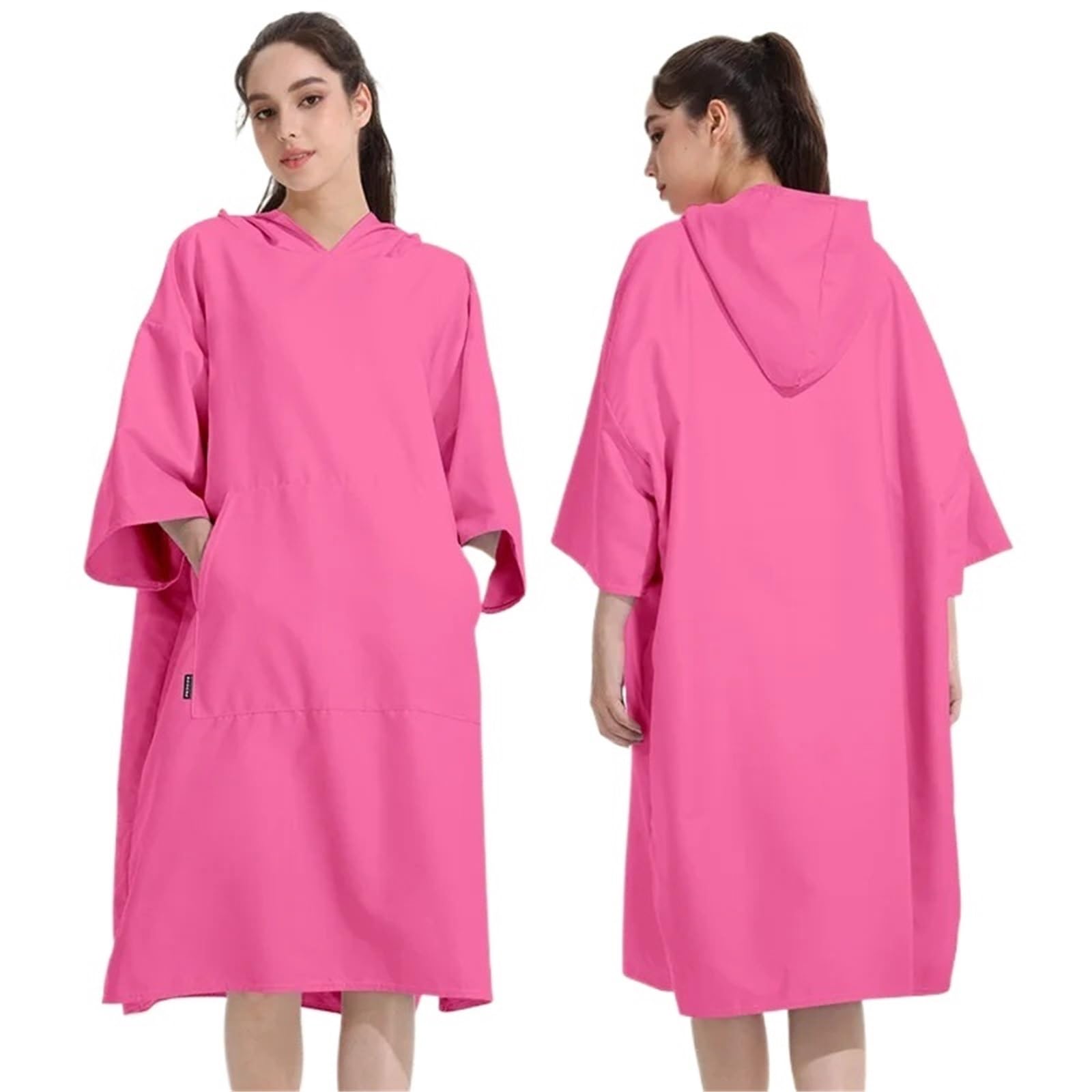 ATEUXOL Quick-drying Surf Poncho Hooded Microfiber Surf Poncho Towel Quick Dry Absorbent Changing Robe for Adults Men Women Beach Swimming Diving Wetsuit Bathrob(Color6)