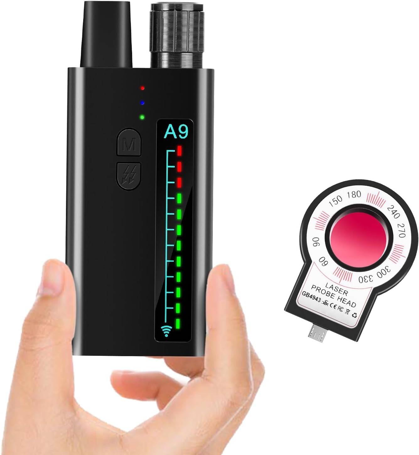 Hidden Camera Detectors, Spy Cameras Detector, Bug Detector, Anti Spy/RF Signal/Listening Devices, GPS Tracker Detector-6 Levels Sensitivity, Pro Portable camera finder for Hotels,Office,Travel