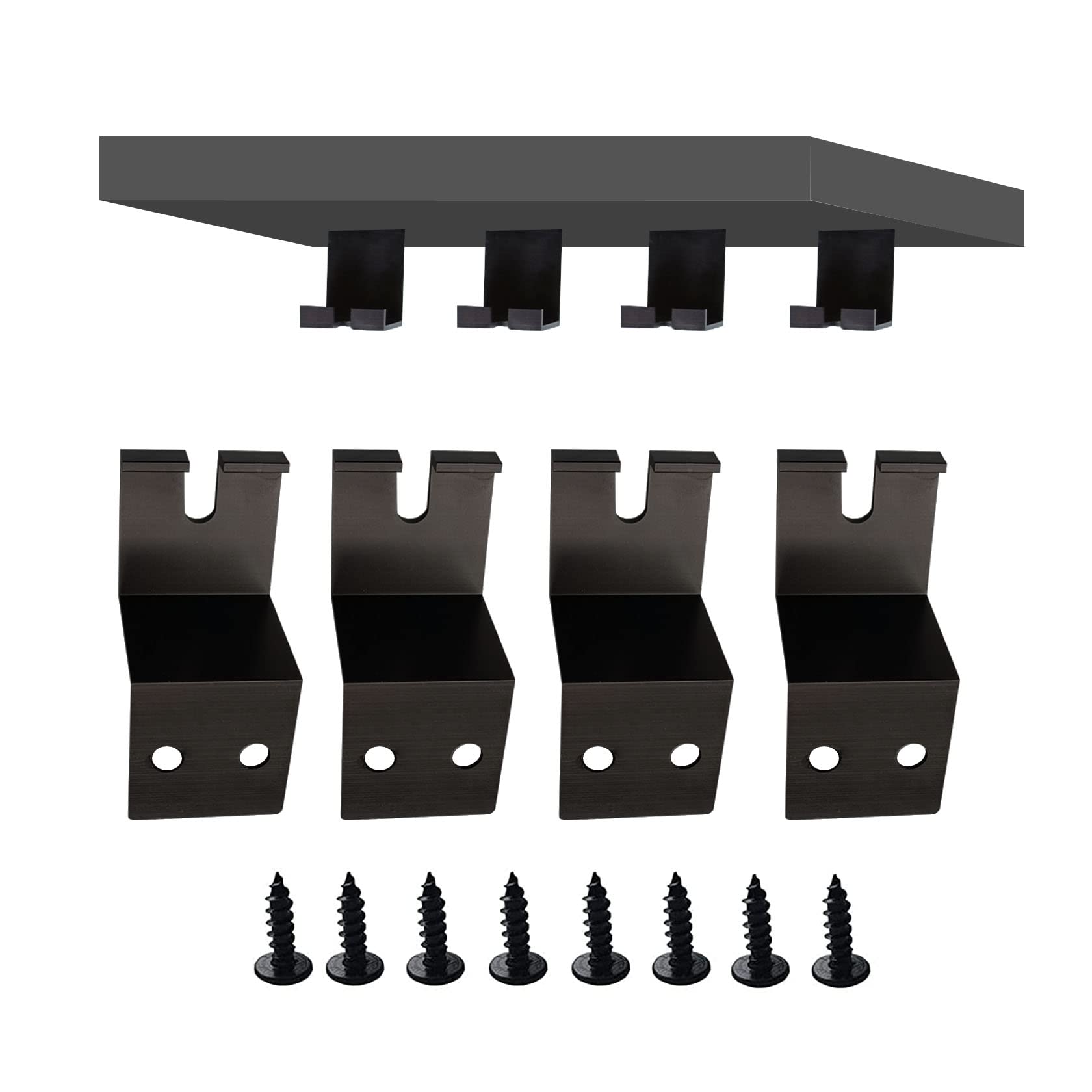 JILINWEI 4 Pcs Tonal Accessory Shelf Clips/Mounts/Brackets with Screws for Hang Tonal Accessories(Not Include Shelf)