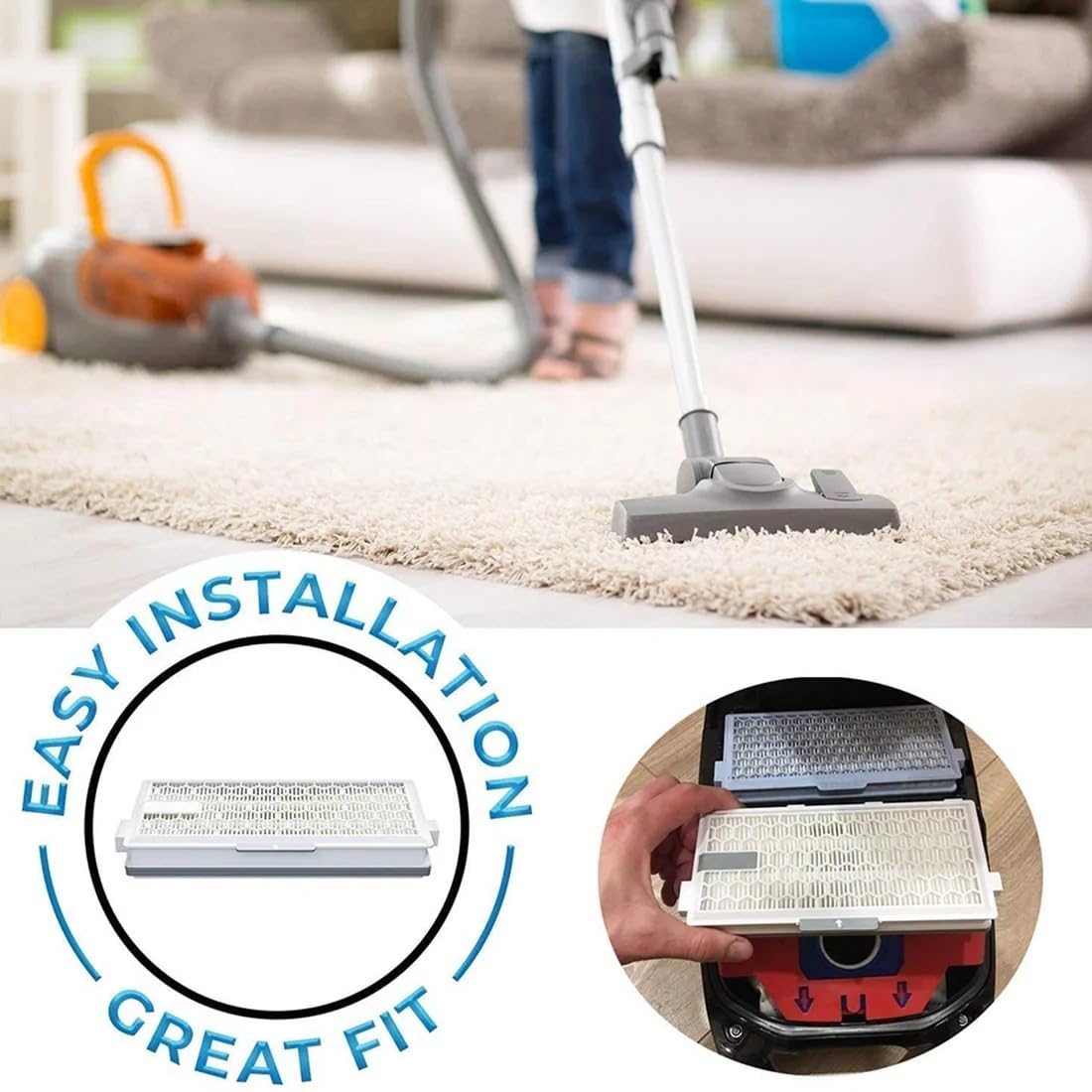 Spares2go SF-AA50 - Filtro De Carbón Compatible Con