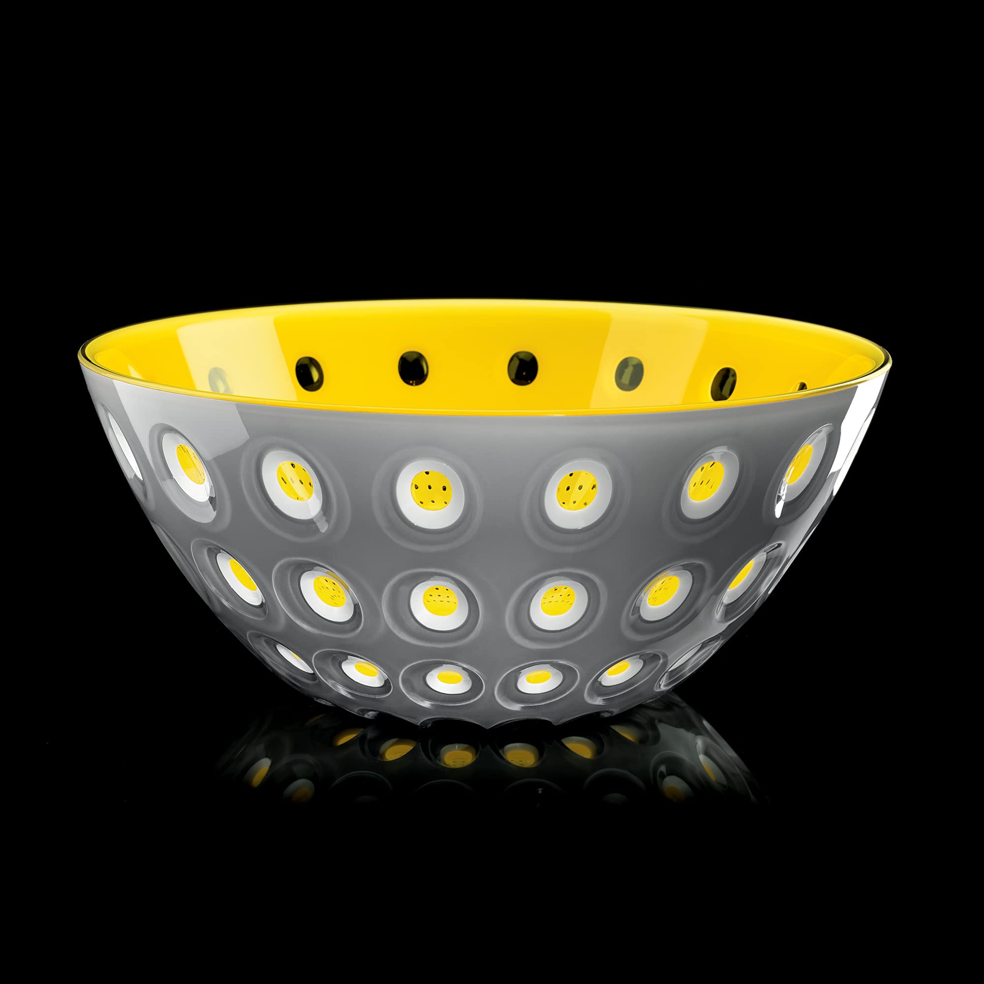 Guzzini, Bol Ø20 'Le Murrine', Ø20 x h9 cm, Gris/Jaune
