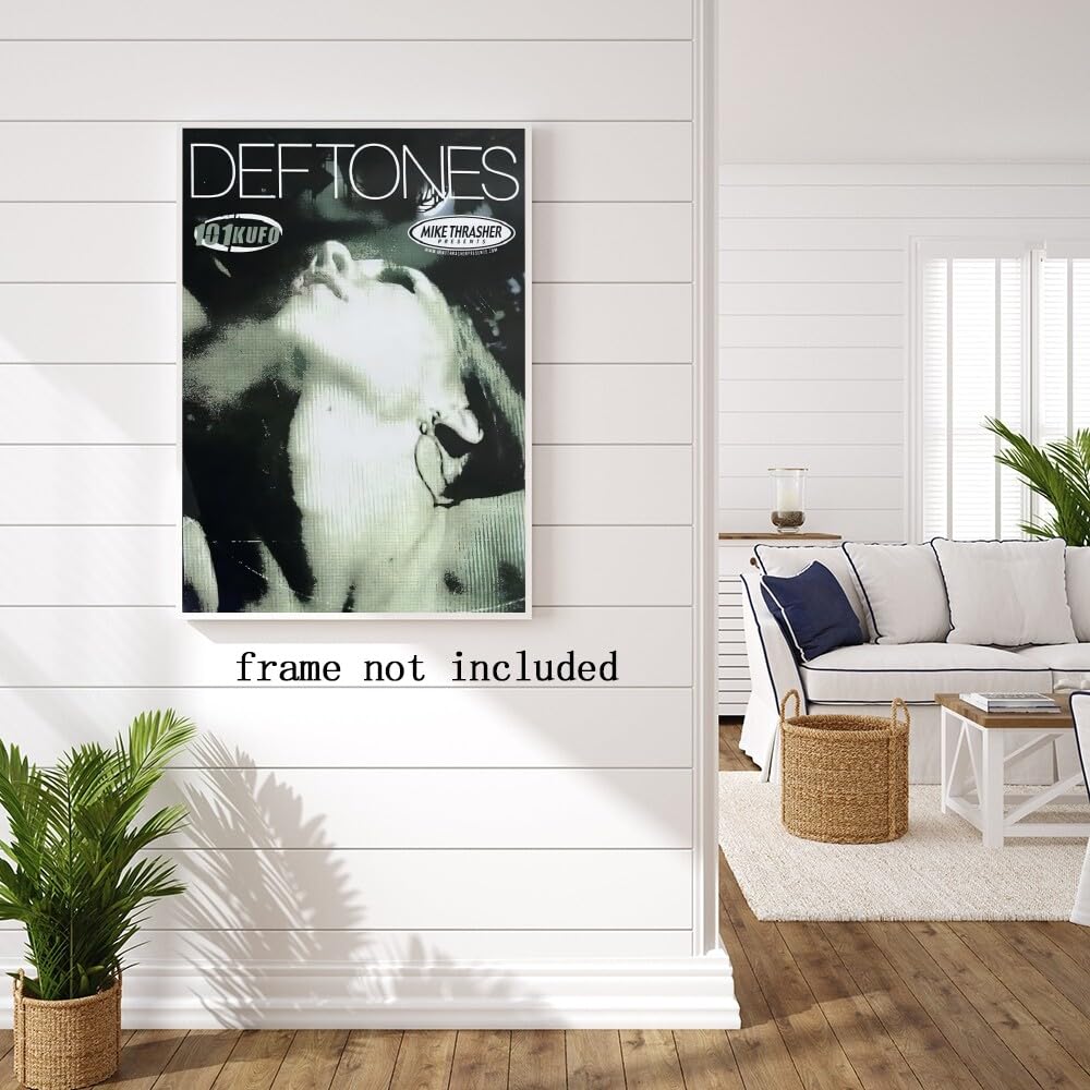 HANLIN Poster d'album de musique Deftones - Art mural décoratif pour chambre à coucher - 20 x 30 cm - Style sans cadre