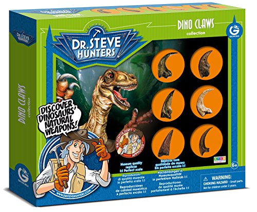 Uncle Milton Dr. Steve Hunters - Dino Claws Replica Collection 6 Piece Scientific Educational Toy