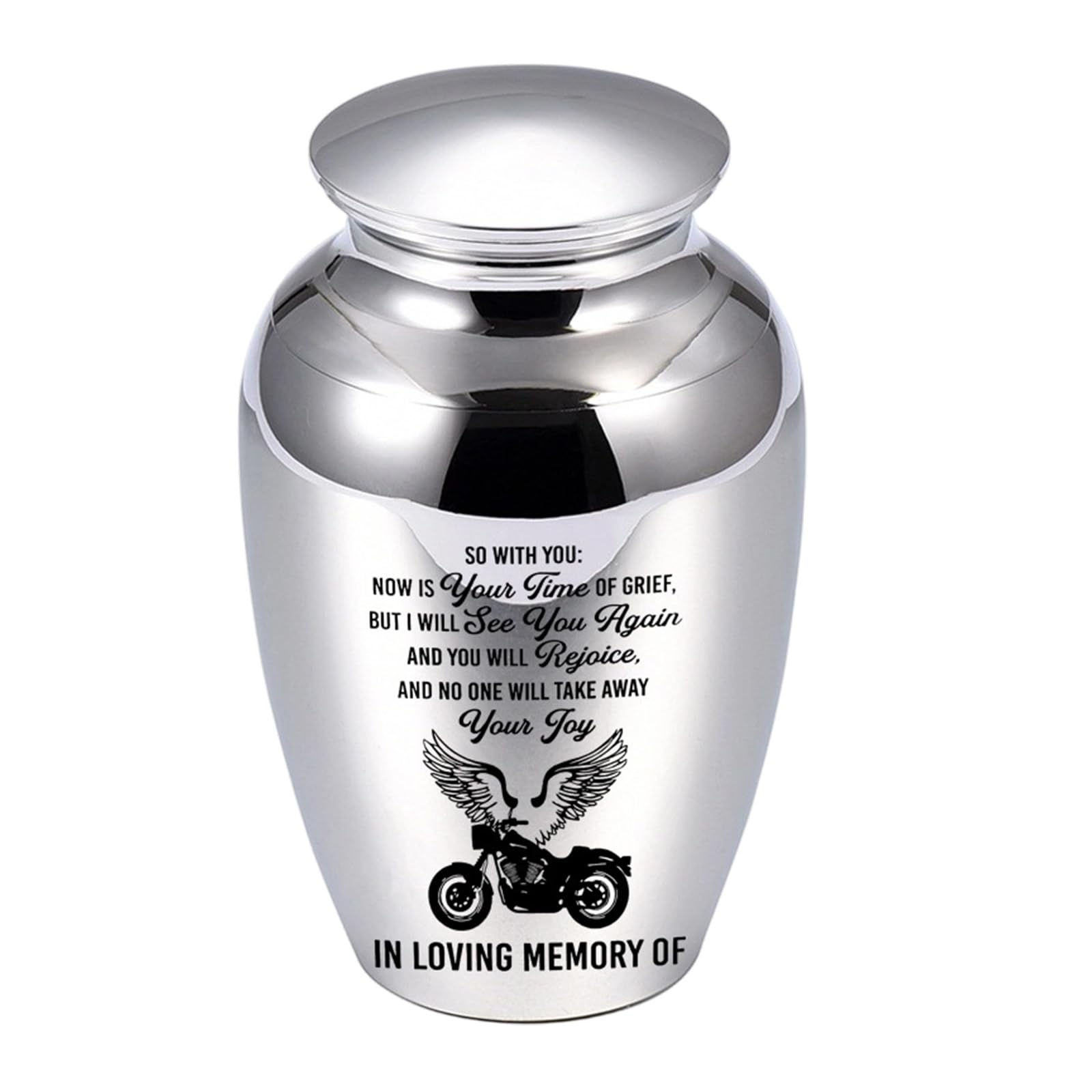 Piceioep 2.5inches Tiny Cremation Urn Aluminium Pet Urn for Dog and Cats Ashes Holder Pet Memorials Keepsakes with Angel Wing Print Cremation Small for Human Ashes Keepsakes Urns Adult Memorials