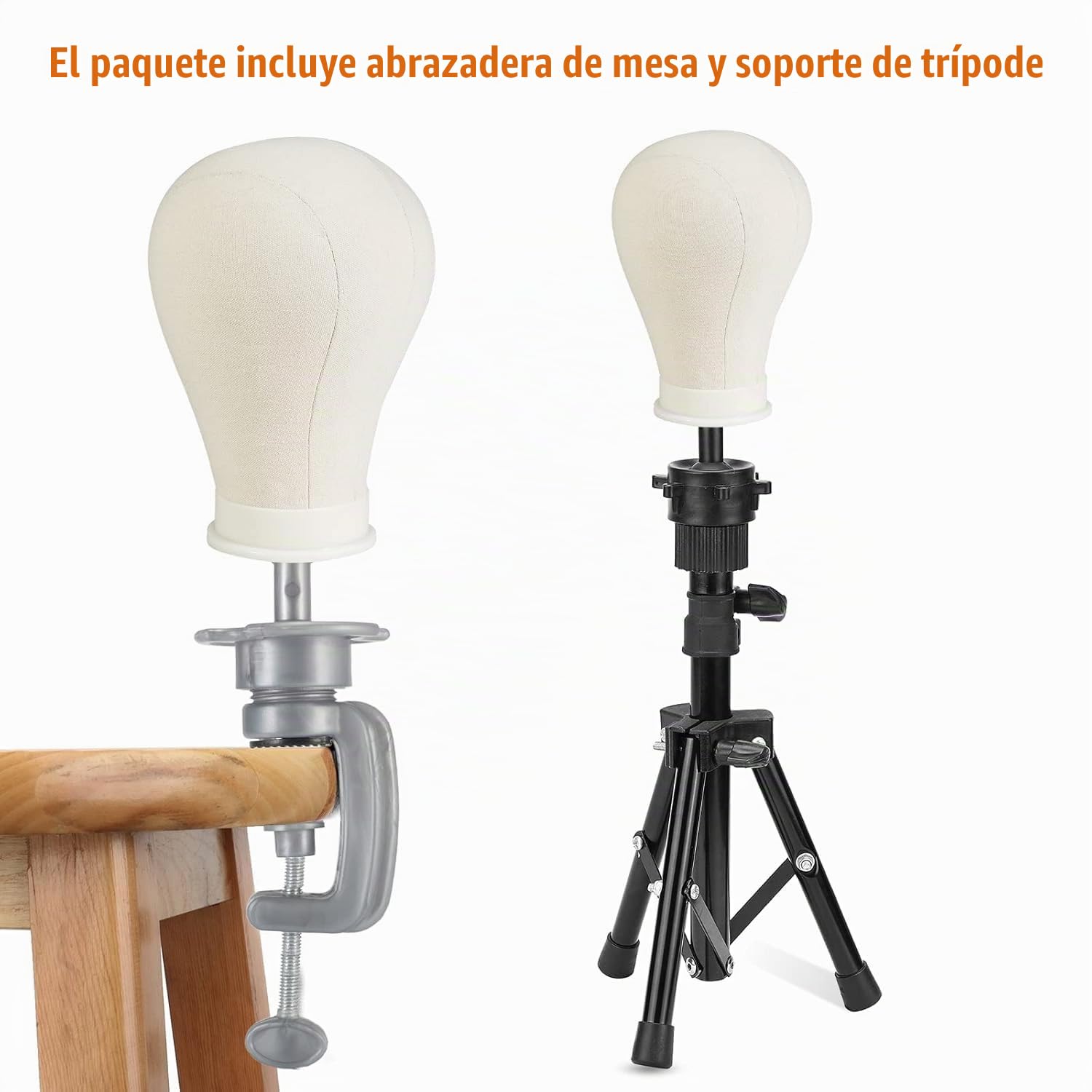 Neverland Beauty & Health 23"(58cm) Cabeza Maniquí para Pelucas con Trípode