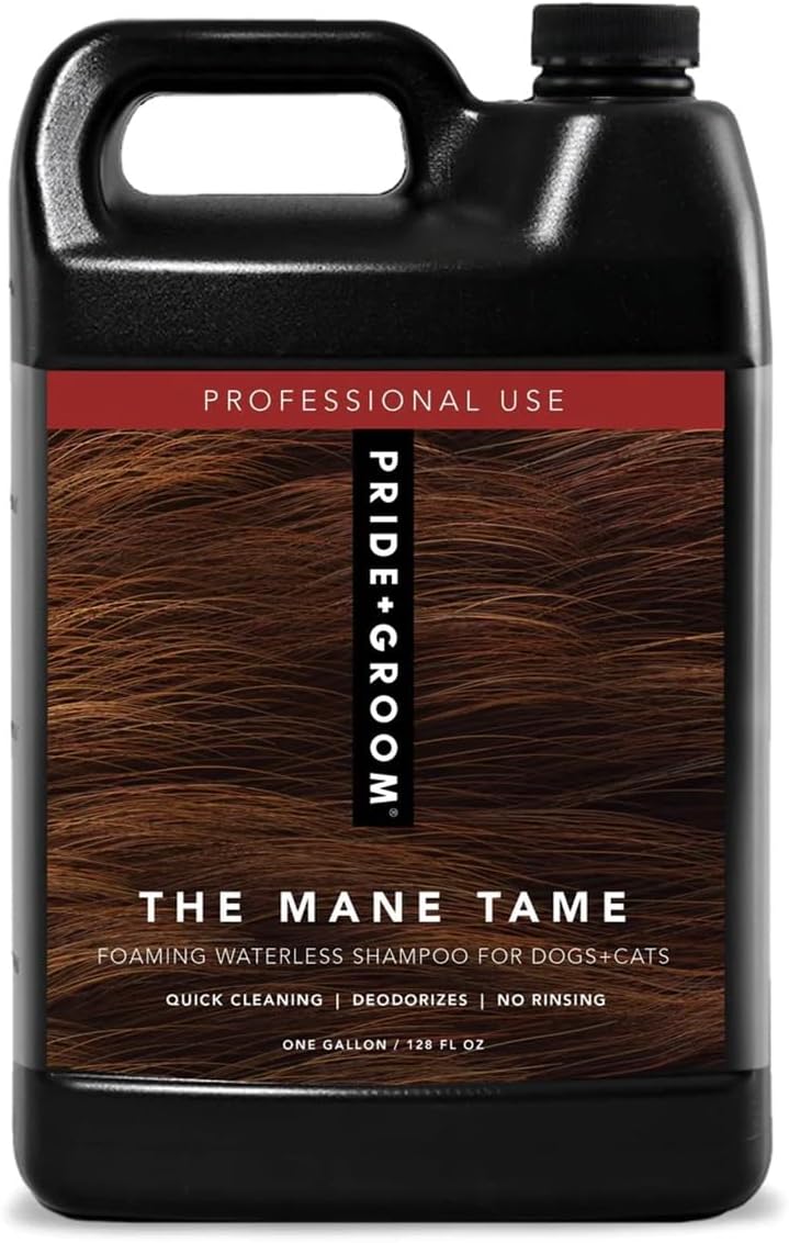 The Mane Tame Foaming Waterless Shampoo Professional Use for Dogs and Cats 1 Gallon