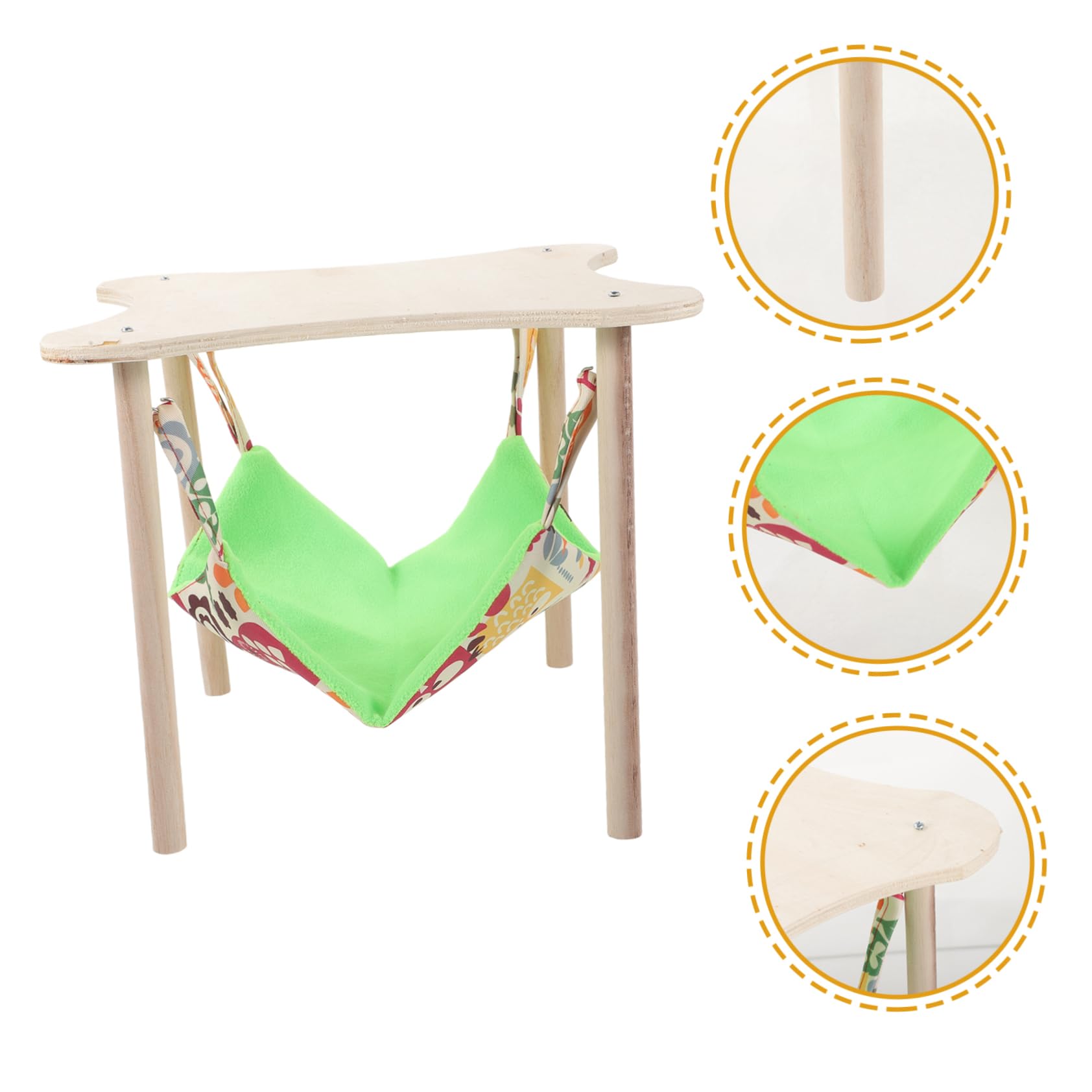 ifundom Hamaca Colgante para Hámster y Chinchilla Cama de Madera para Pequeños Animales Accesorio y Transpirable para Jaula de Hámster para Cobayas
