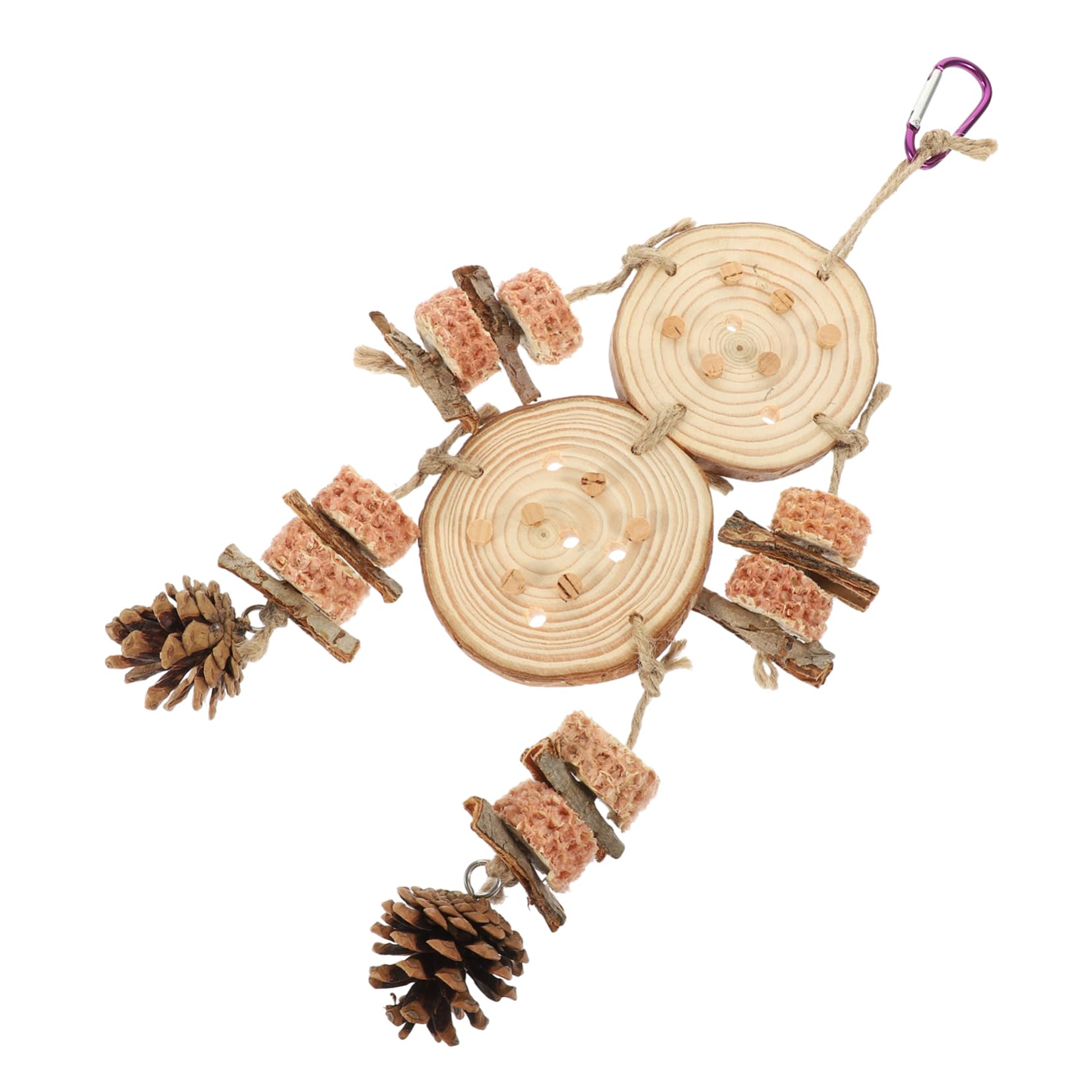 YARNOW 4 Piezas De Loro Muele Y Mastica Juguetes Pájaros Juguetes Pájaro e De Madera Suspender Loro e Columpio e Periquito Jaula Accesorios Práctico