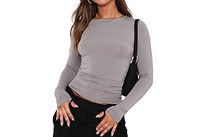 Women's Basic Super Soft Long Sleeve Crop Top