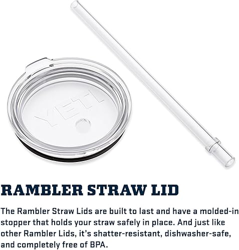 Miniatura 143 de YETI Rambler - Vaso de viaje con asa y tapa con popote, 35 onzas, vaso de agua de viaje, con asa, acero inoxidable, color blanco