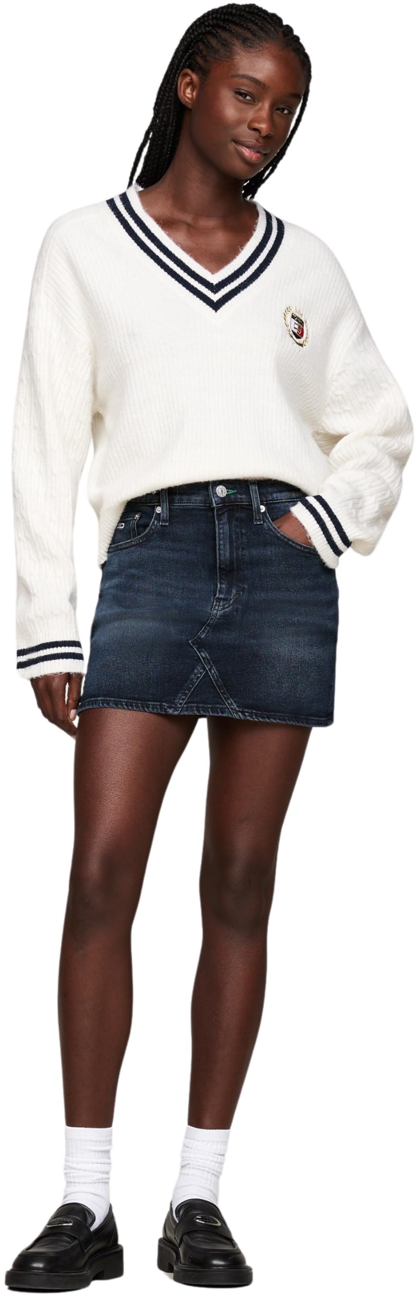 Tommy Jeans Jupe en Jean Femme Izzie Skirt Courte