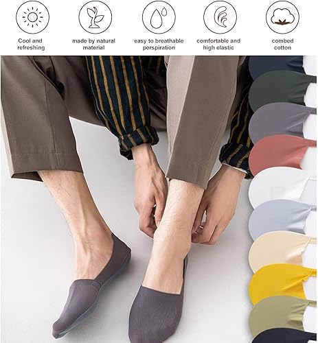 Miniatura 4 de fidragon Calcetines invisibles para mujer, de corte bajo, invisibles para zapatos planos y de vestir, calcetines con agarre antideslizante en el