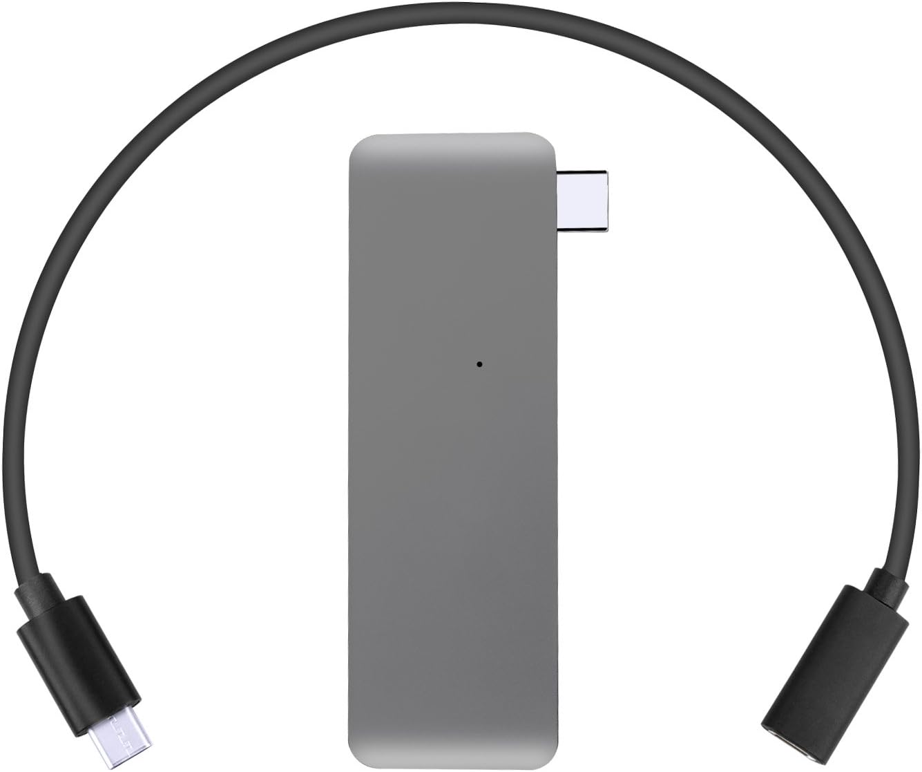 Obuolys USB-C 3.1 (Type C) Hub Multifunctional Adapter with USB 3.0, SD TF Card Reader and USB Charging Port, a MacBook Must Have (Gray)