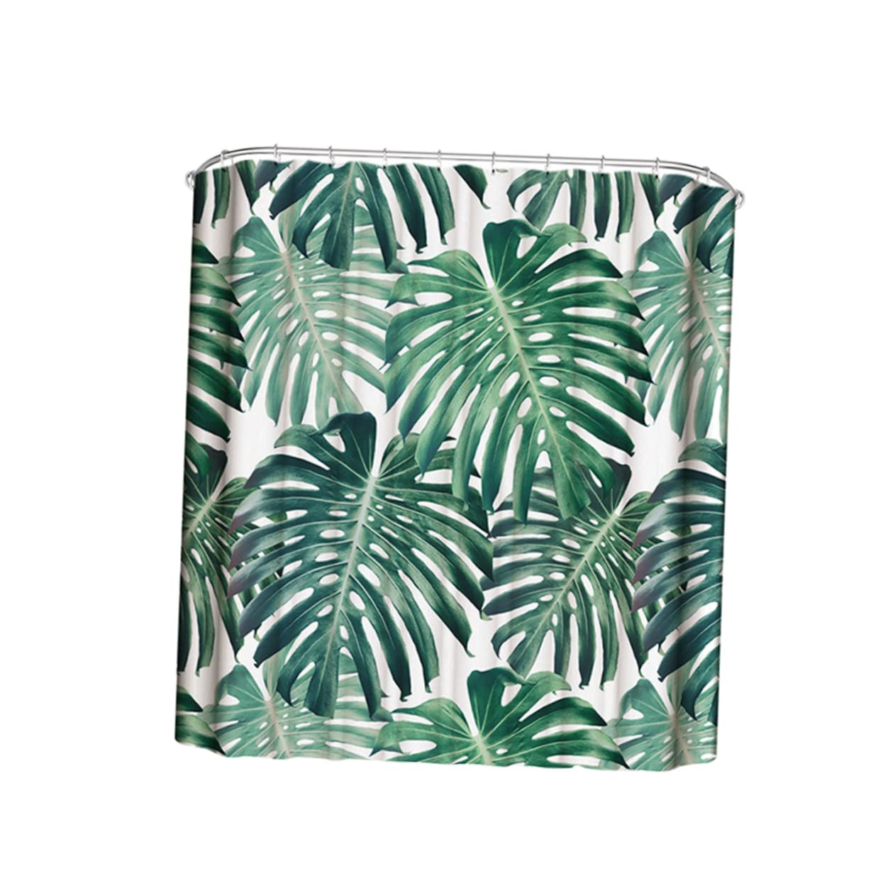 Rideau de douche imperméable polyester pour éviter l'eau au sol Amosfun