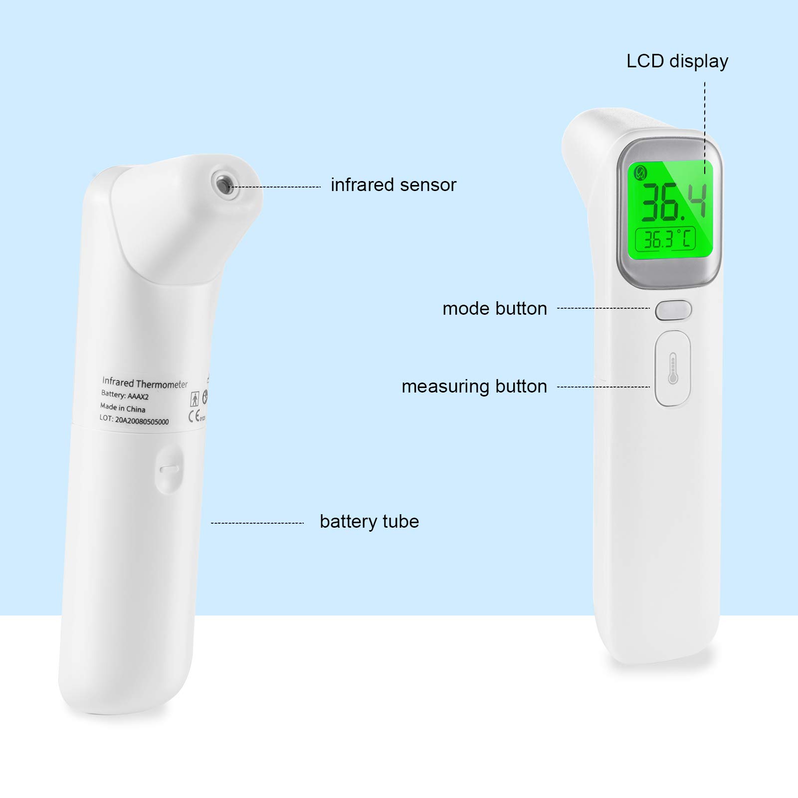 Termometro Digitale Infrarossi Senza Contatto, Per Fronte, Liquidi E Ambiente CHICCO LEGGERA - 10796 - Foto 7