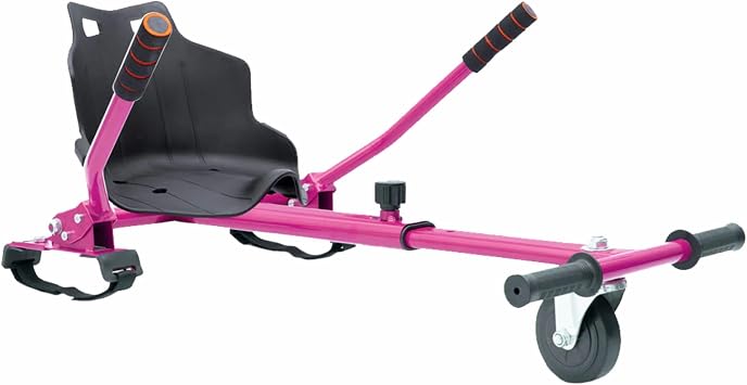 HOVERKART - Go Kart Adjustable Hoverkart Seat For Self Balancing Scooters - Fits All Hover Board Sizes - 6.5", 8" and 10" Pink
