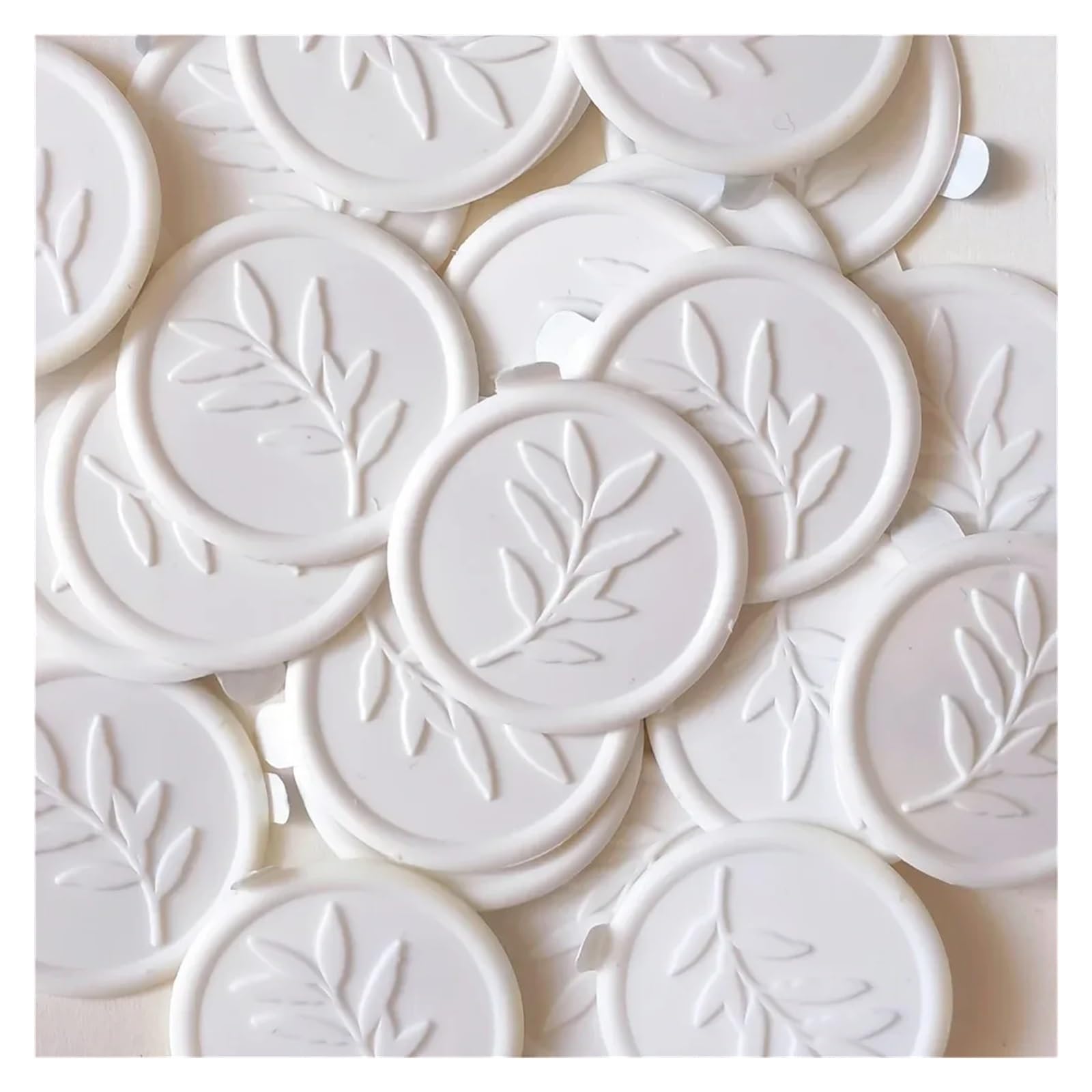 Cire Pour Sceau Autocollants de sceau de cire auto-adhésifs en feuille de romarin, tampon de cire de feuille de mariage, sceau d'enveloppe, sceau de feuille botanique auto-adhésif(Silver,150 pieces)