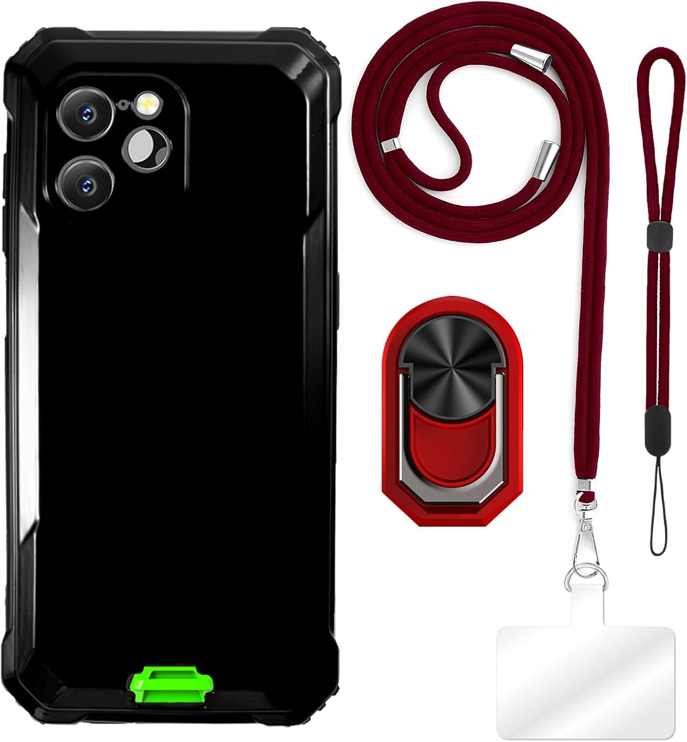 Case Accessory Bundle for Blackview BV8900 Pro - Black+Red