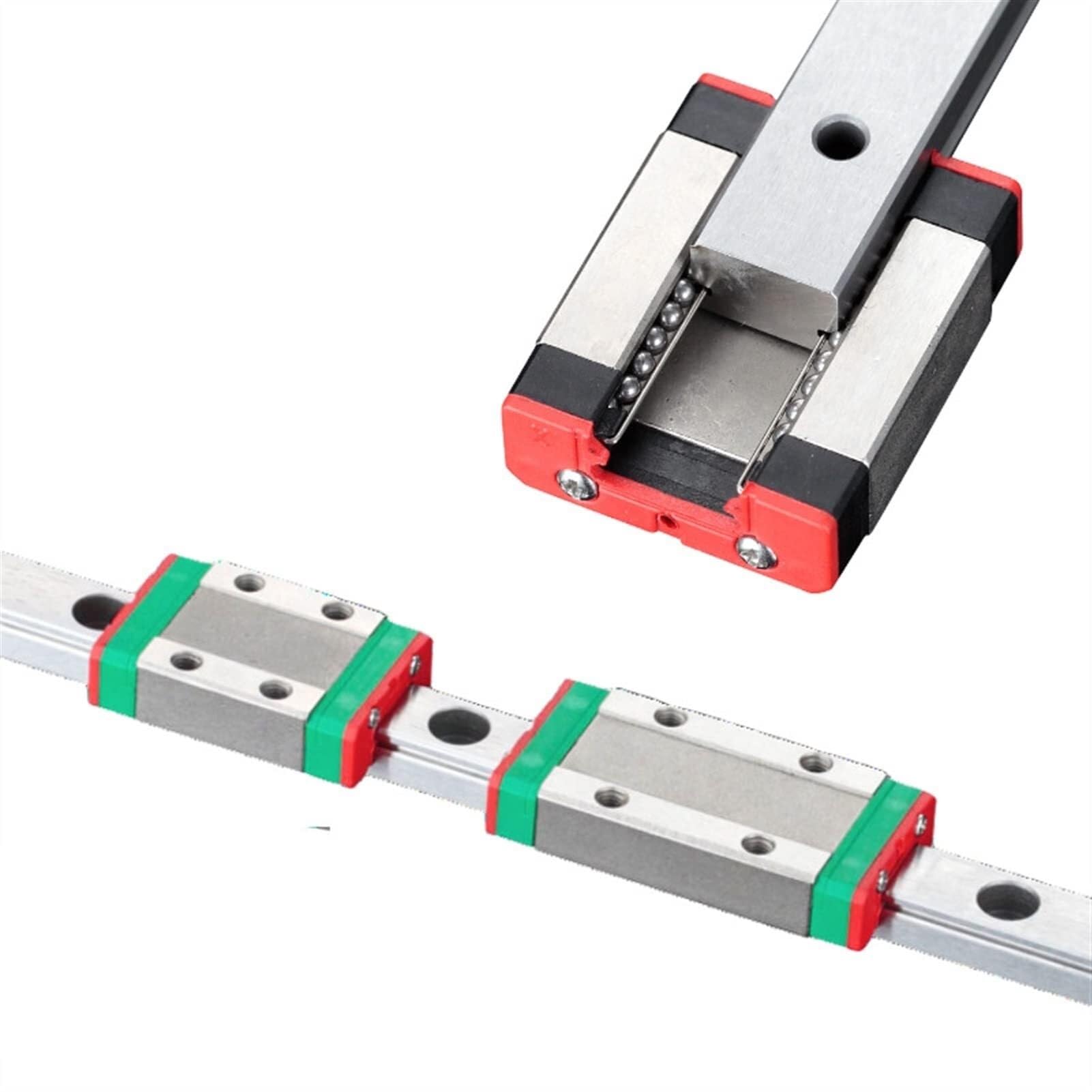 Bearing, Rear Wheel Bearing Linear Guide MGN7 MGN12 MGN15 MGN9 Block 30mm to 1000mm Rail Carriage CNC 3D Printer Part Miniature Bearings Router Seals Wear Resistance(MGN15C,500mm)