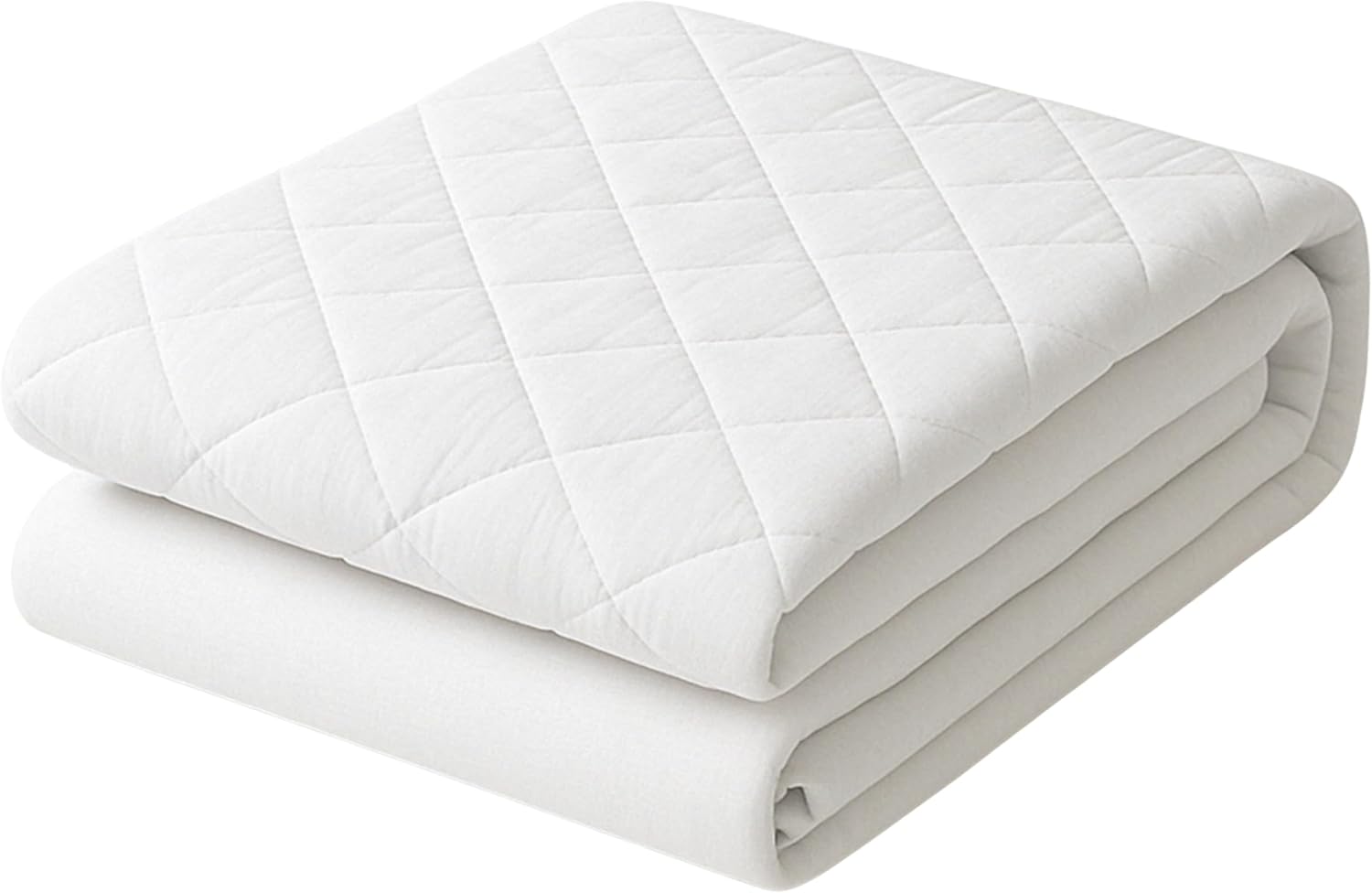 Pacific Linens White Quilted Waterproof Mattress Protector – Deep Pocket up to 20”, Soft& Breathable Fabric, Machine Washable, All-Season Cover (Queen)