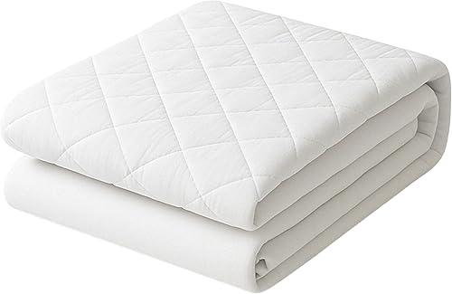 Miniatura 2 de Pacific Linens Protector de colchón impermeable acolchado blanco, bolsillo profundo de hasta 20 pulgadas, tela suave y transpirable, lavable a