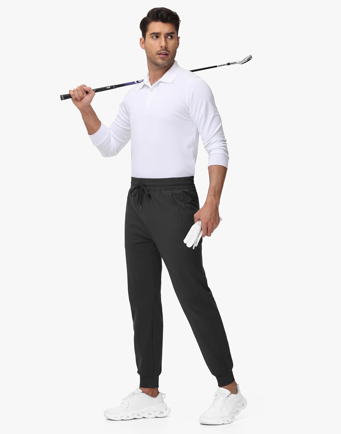 JWM Men's Fleece Lined Joggers with 3 Zipper Pockets Loose Fit Sweatpants Winter Jogger Pants Athletic Workout Gym Running - Image 8