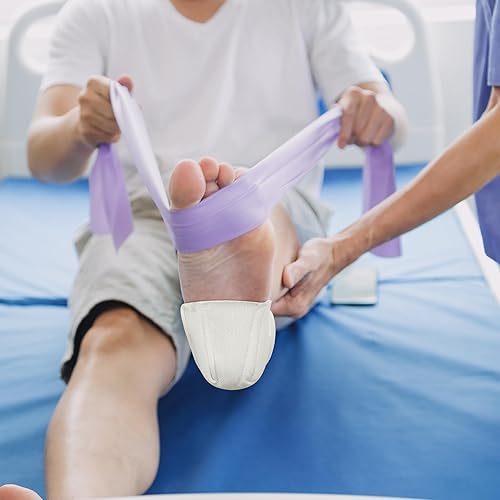 Miniatura 7 de 4 pares de protectores de talón de oveja para úlceras por presión, almohadillas suaves para botas de tobillo y pies, ajustables