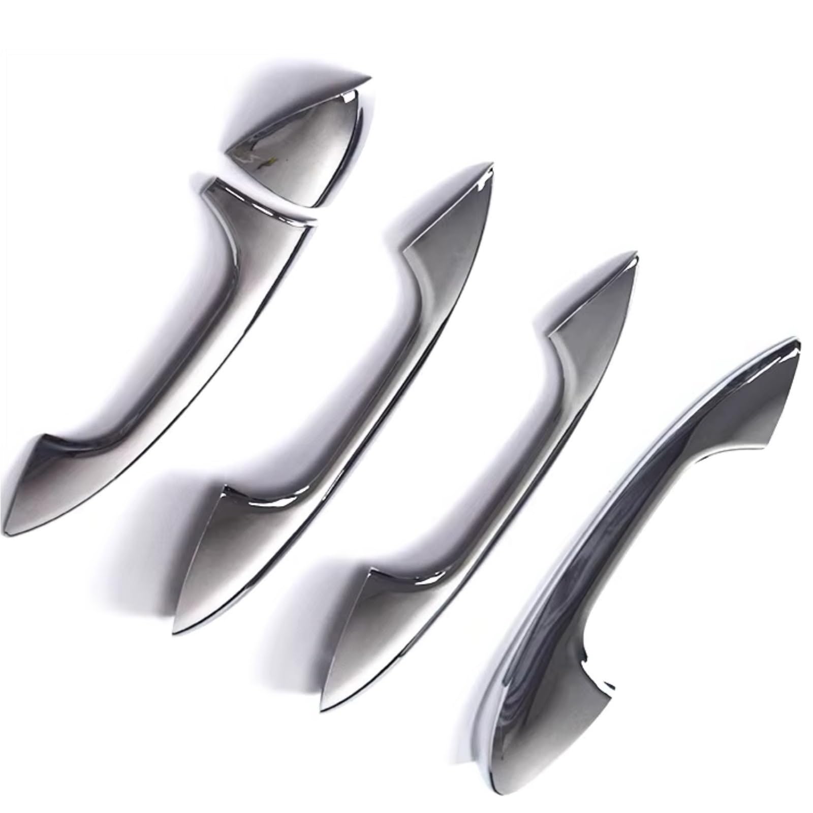 Rcuihgfb Silver Door Handle Shell Compatible With Benz For X253 2016-2022 For C118 X118 2020-2024 Car Exterior Door Handle Cover Trim Set(Silver)