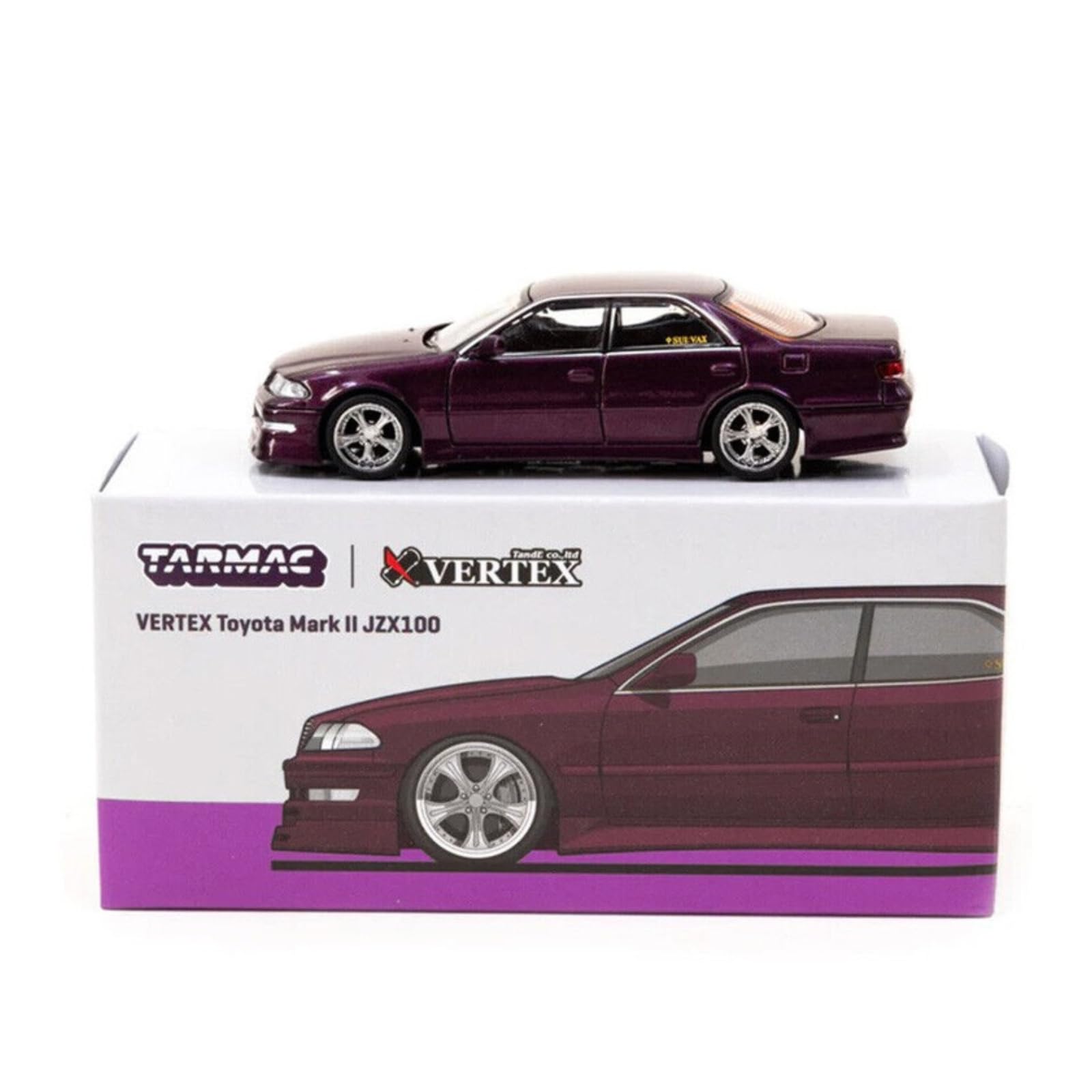 Amazon | Tarmac 1/64 VERTEX トヨタ マーク II JZX100 パープル