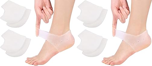 VivoFoot 2 Pairs Gel Heel Protectors, Silicone Heel Cups, Blister Prevention Ankle Protectors & Heel Sleeves, Heel Pain and Cracked Heels Relief for Men and Women (Pack of 2)