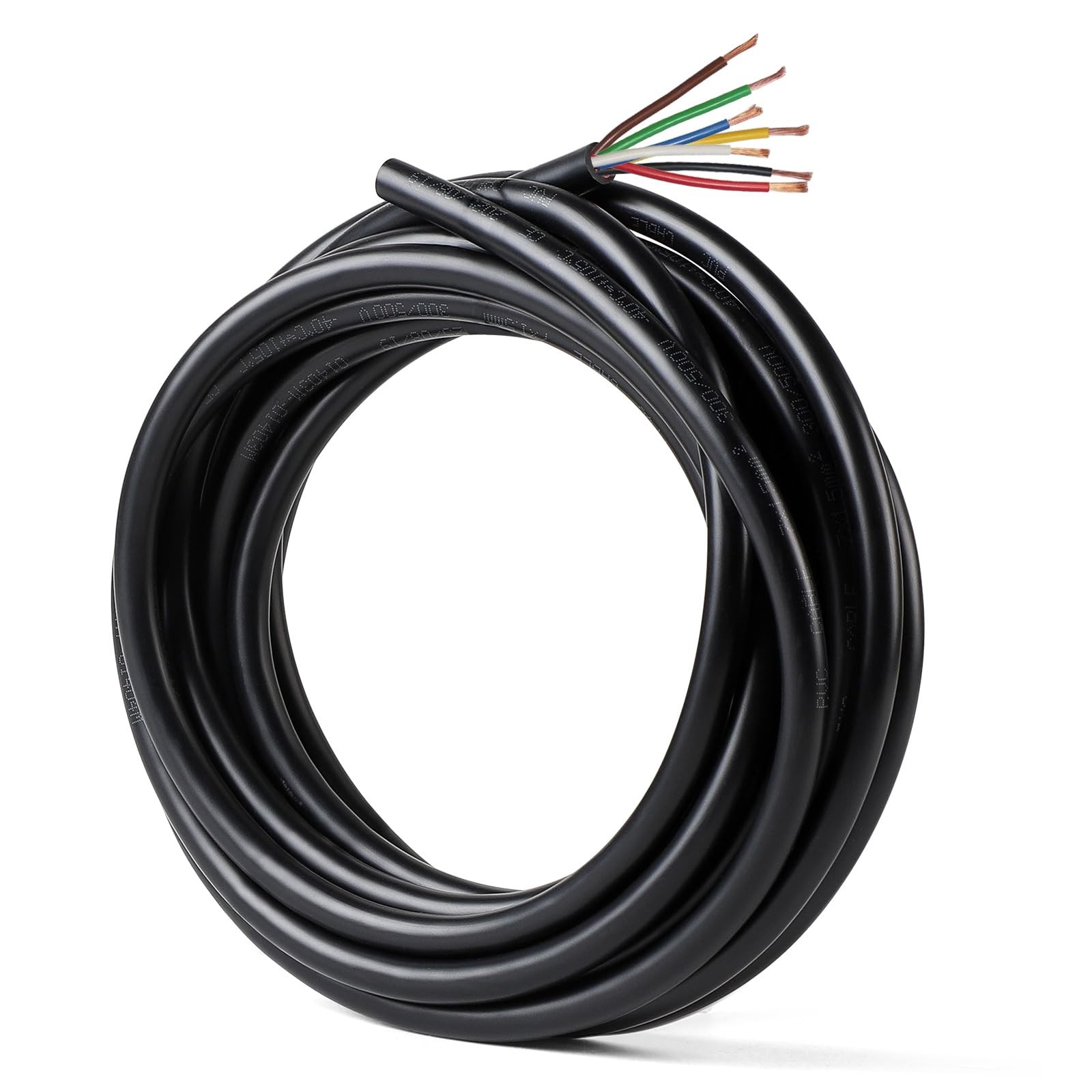 SWAWIS 10m Cavo Elettrico Rotondo per Rimorchio 7 Poli 1.5mm², Guscio in PVC, Anima in Filo di Rame Puro, Bassa Eccentricità, per Rimorchio Veicolo Caravan LKW KFZ