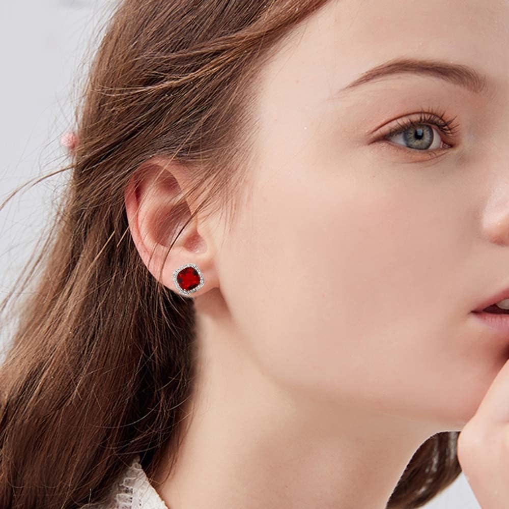 Square Princess Cut Stud Earrings Micro Paved AAA CZ Jewelry Wedding Bridal For Women - Image 3