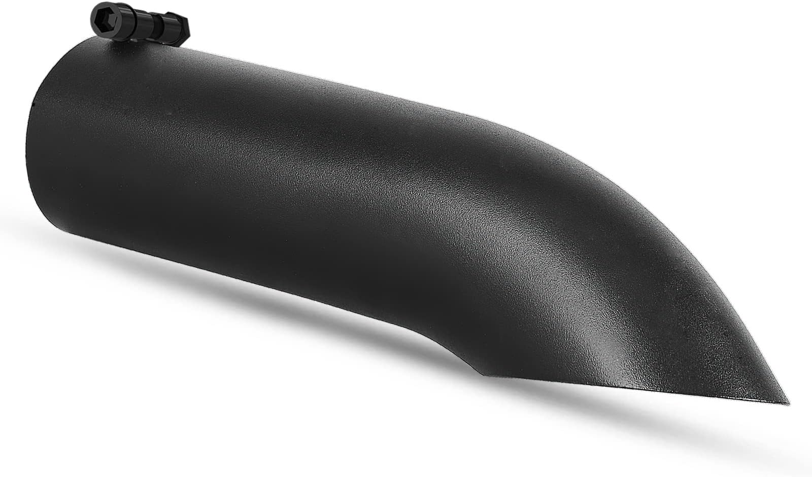 YITAMOTOR 3 Inch Inlet Turn Down Exhaust Tip, 3" x 3" x 12" Black Powder Coated Surface Stainless Steel Professional Exhaust Tail Tip for All 3.0" Outside Diameter Tailpipe, Turndown Design, Bolt-On