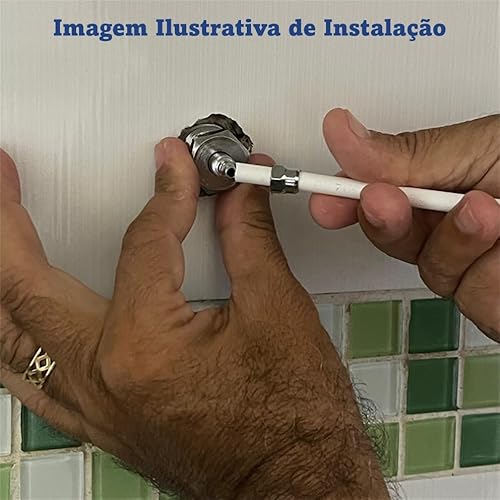 Conexão em Metal Cromado Rosca Macho ½” Saída Engate ¼” Ideal para Instalação de Filtros de Água