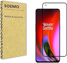 Amazon Brand - Solimo Tempered Glass Screen Protector for OnePlus Nord 2T 5G, OnePlus Nord CE 5G, OnePlus Nord 2 with Edge-To-Edge Protector Coverage | Easy Installation Kit (6.43 inches | Black)