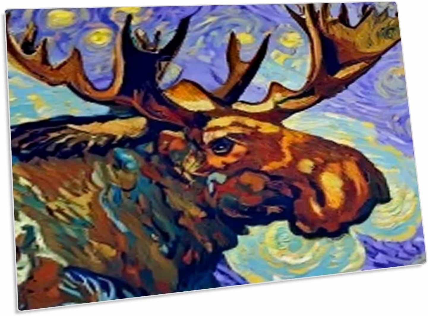 Alfombrilla de escritorio 3dRose 58x41cm diseño alce Van Gogh