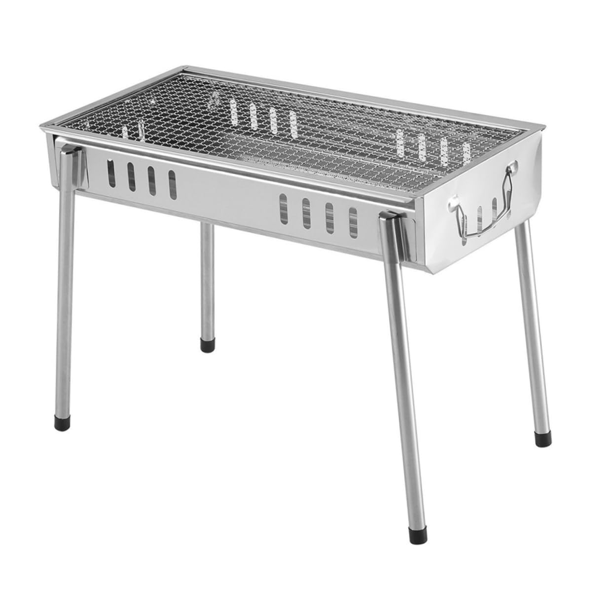 BESPORTBLE Portable Barbecue Grill Medium Size Easy Assembly Stainless Steel Bbq Cooking Grid Barbecue Rack Camping Accessory