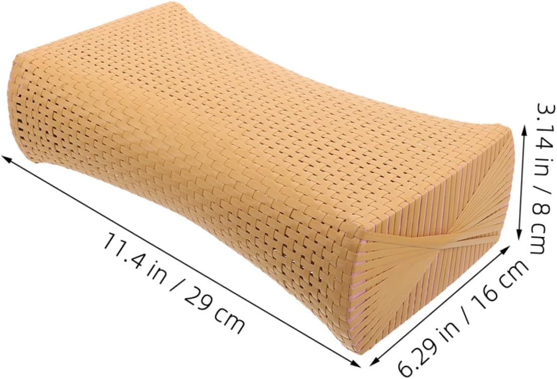 Zerodeko 3pcs Neck Sauna Pillow Simulated Rattan Breathable Spa Pillow Elderly Support