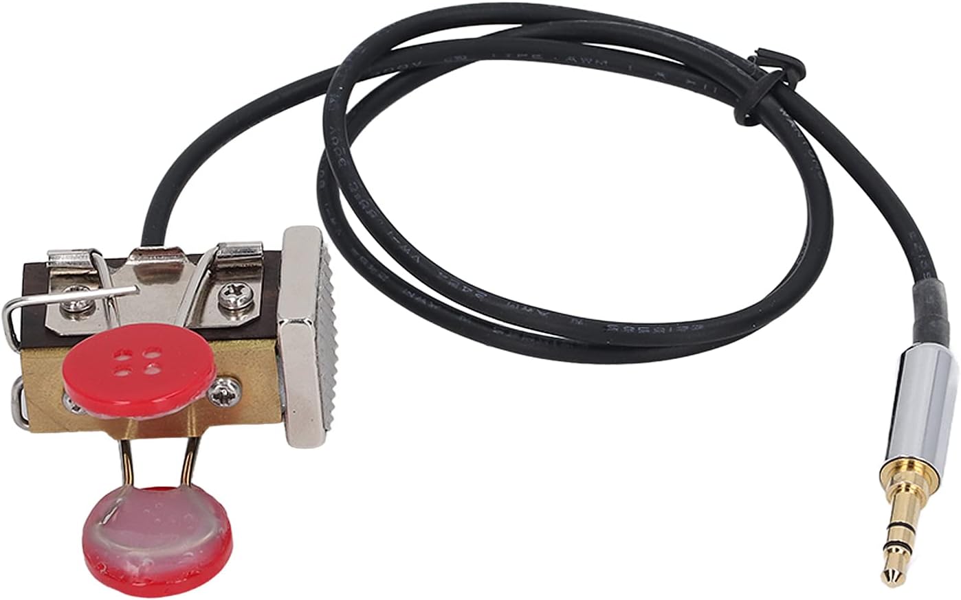 CW Morse Code Key, Sturdy Easy Usage Fine Workmanship Small Morse Code Keyer Portable Brass Resin for POTA