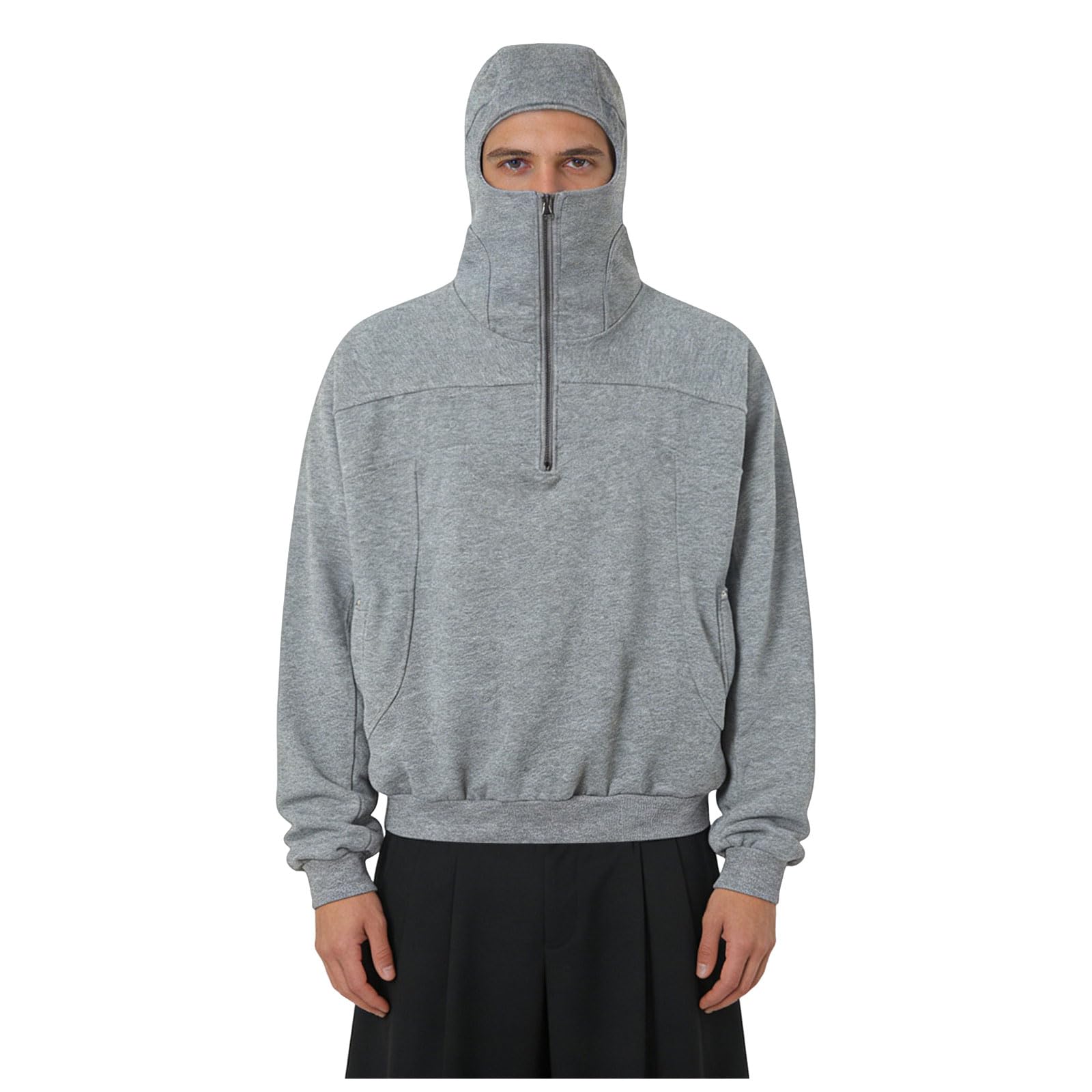 Sudadera con Capucha para Hombre Sudaderas con Capucha De Gran Tamaño Cremallera Y Bolsillo Sudadera para Hombre Y Pasamontañas