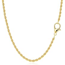 BAYLAY Gold Chain Necklace for Women - 18K Gold Plated Necklace Chain Dainty Gold Necklace for Women Gold Chain Gold Necklace Gold Jewelry Gifts Size 16/18/20/22/24/26 Inch