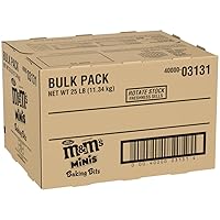Vista 5 de M&M'S Caja de paquete a granel de 25 libras de chocolate con leche tamaño MINIS