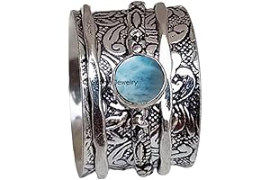 925 Sterling Silver Dandelion Spinner Ring
